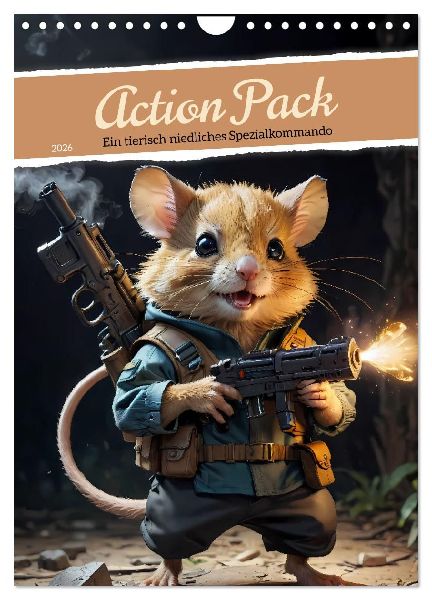 Action Pack - Ein tierisch niedliches Spezialkommando (Wandkalender 2026 DIN A4 hoch), CALVENDO Monatskalender