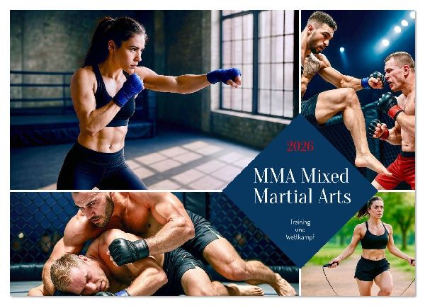 MMA Mixed Martial Arts (Wandkalender 2026 DIN A3 quer), CALVENDO Monatskalender