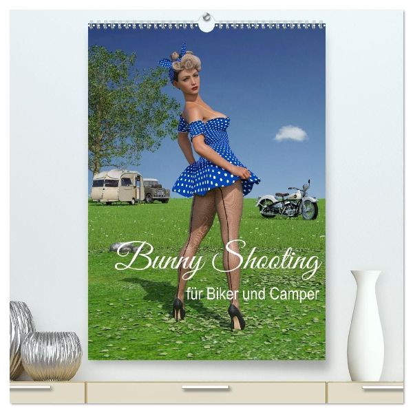 Bunny Shooting (hochwertiger Premium Wandkalender 2026 DIN A2 hoch), Kunstdruck in Hochglanz