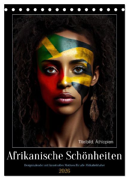 Afrikanische Schönheiten (Tischkalender 2026 DIN A5 hoch), CALVENDO Monatskalender