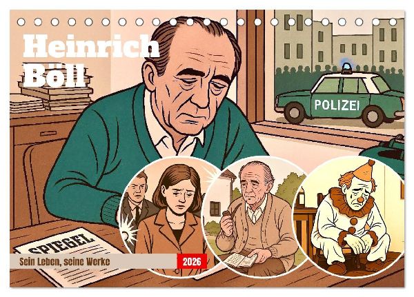 Heinrich Böll (Tischkalender 2026 DIN A5 quer), CALVENDO Monatskalender