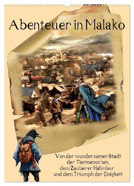 Abenteuer in Malako (Wandkalender 2026 DIN A2 hoch), CALVENDO Monatskalender