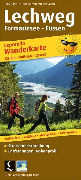 Lechweg, Formarinsee - Füssen 1:25 000