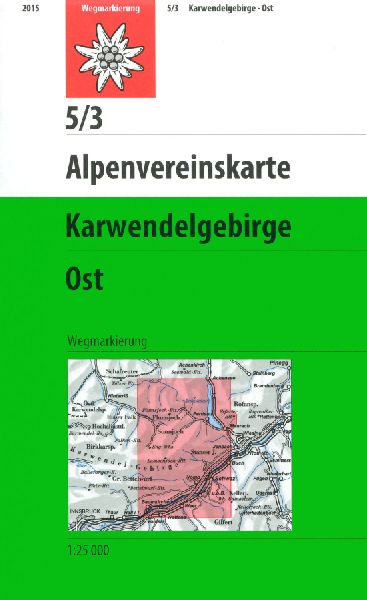 DAV Alpenvereinskarte 05/3 Karwendelgebirge Ost 1 : 25 000