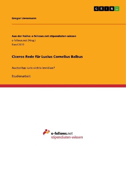Ciceros Rede für Lucius Cornelius Balbus