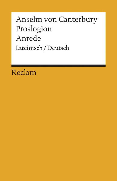 Proslogion / Anrede