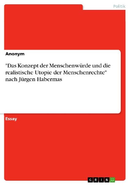 "Das Konzept der Menschenwürde und die realistische Utopie der Menschenrechte" nach Jürgen Habermas