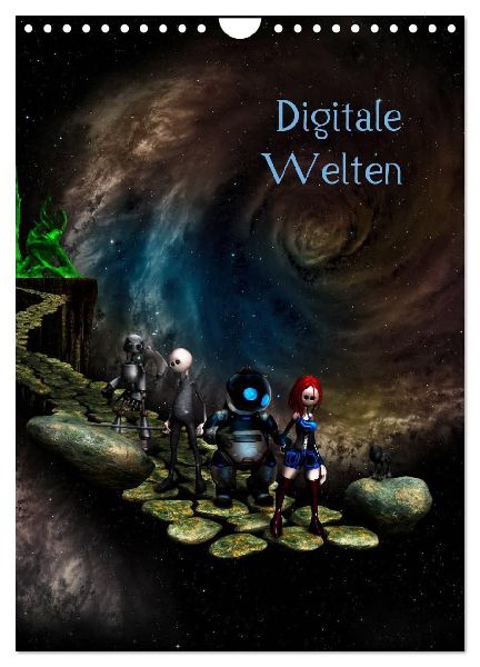 Digitale Welten (Wandkalender 2026 DIN A4 hoch), CALVENDO Monatskalender