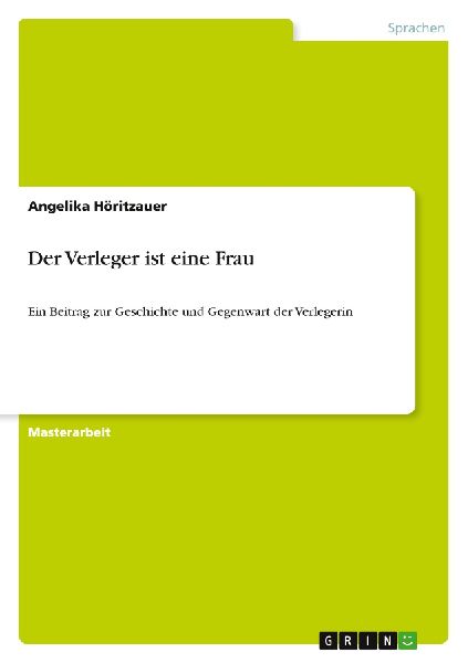Der Verleger ist eine Frau