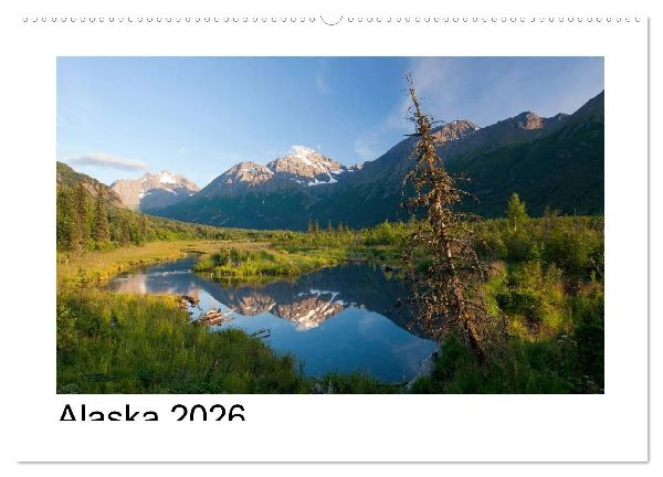 Alaska 2026 (Wandkalender 2026 DIN A2 quer), CALVENDO Monatskalender
