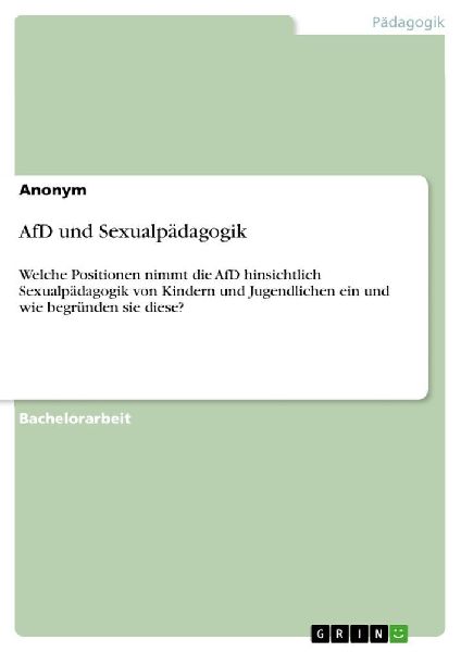 AfD und Sexualpädagogik