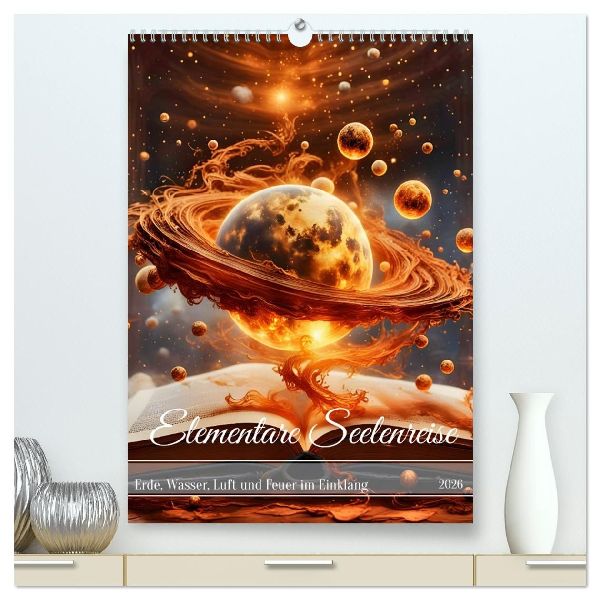 Elementare Seelenreise (hochwertiger Premium Wandkalender 2026 DIN A2 hoch), Kunstdruck in Hochglanz