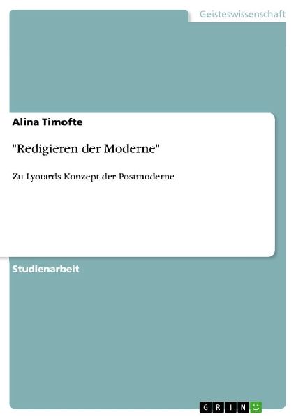 "Redigieren der Moderne"