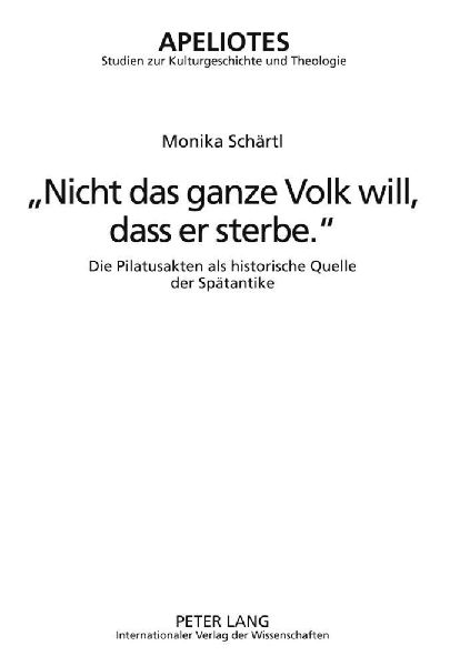 'Nicht das ganze Volk will, dass er sterbe.'