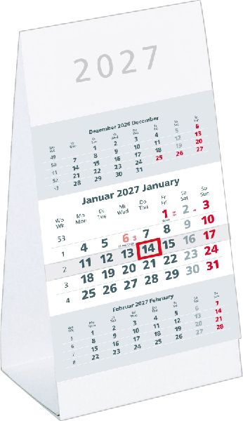 3-Monats-Aufstellkalender 2027