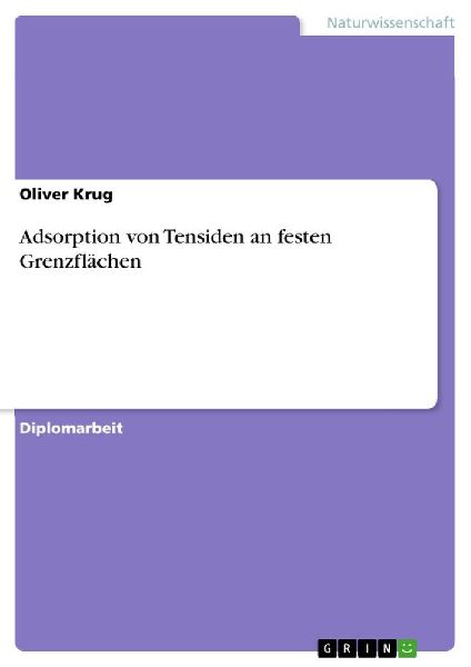 Adsorption von Tensiden an festen Grenzflächen