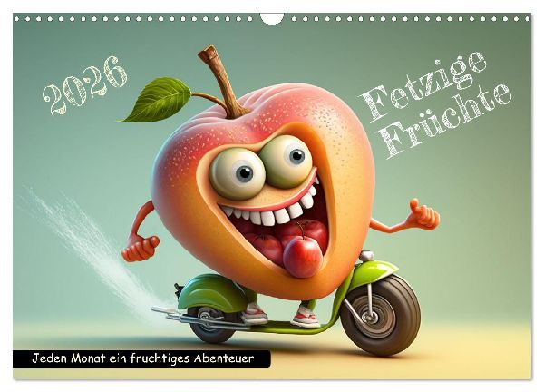 Fetzige Früchte (Wandkalender 2026 DIN A3 quer), CALVENDO Monatskalender