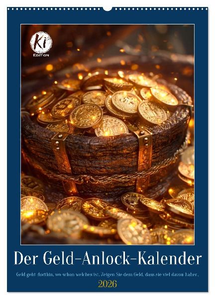 Der Geld-Anlock-Kalender (Wandkalender 2026 DIN A2 hoch), CALVENDO Monatskalender