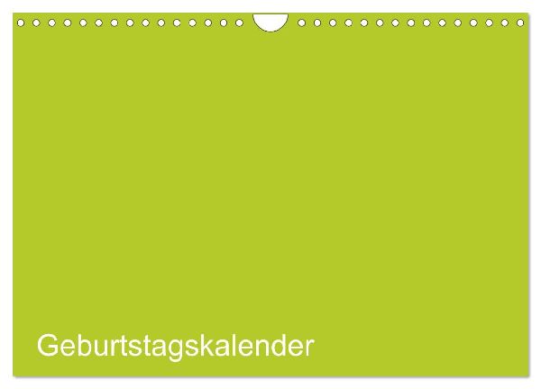 Bastel-Geburtstagskalender grün / Geburtstagskalender (Wandkalender 2026 DIN A4 quer), CALVENDO Monatskalender