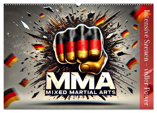 MMA Germany - Mixed Martial Arts Power (Wandkalender 2026 DIN A2 quer), CALVENDO Monatskalender