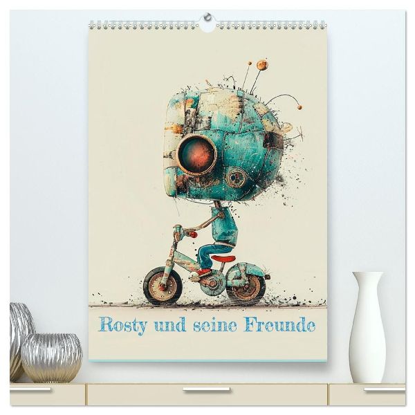 Rosty und seine Freunde (hochwertiger Premium Wandkalender 2026 DIN A2 hoch), Kunstdruck in Hochglanz