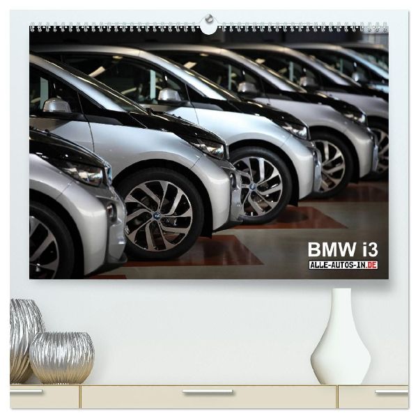 BMW i3 (hochwertiger Premium Wandkalender 2026 DIN A2 quer), Kunstdruck in Hochglanz