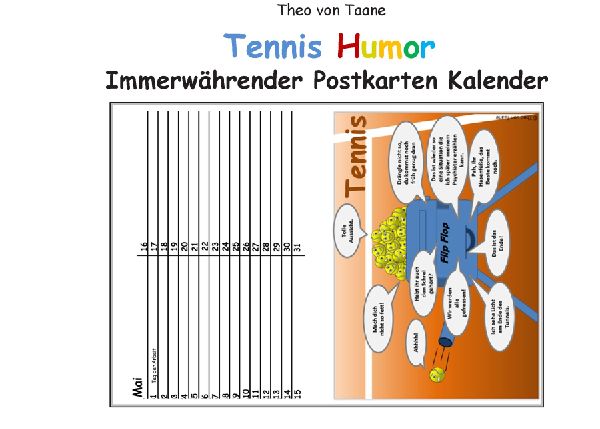 Immerwährender TENNIS Postkarten KALENDER (kartonierte Ausgabe)