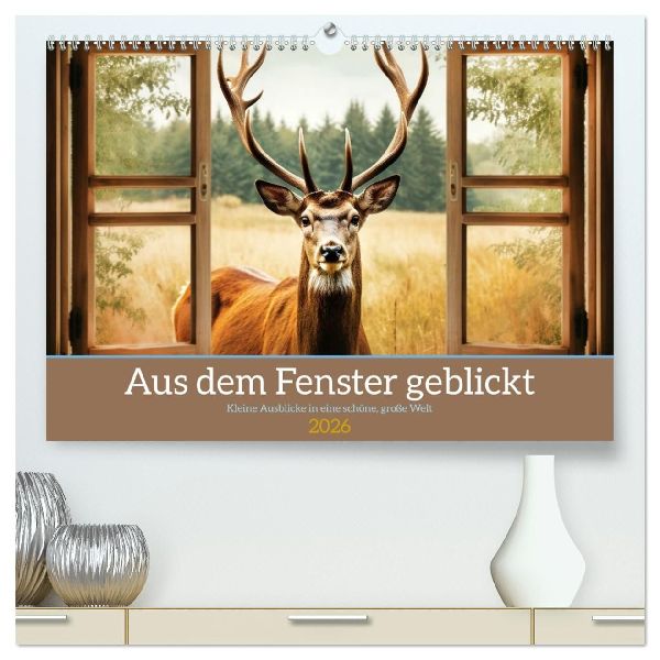 Aus dem Fenster geblickt (hochwertiger Premium Wandkalender 2026 DIN A2 quer), Kunstdruck in Hochglanz