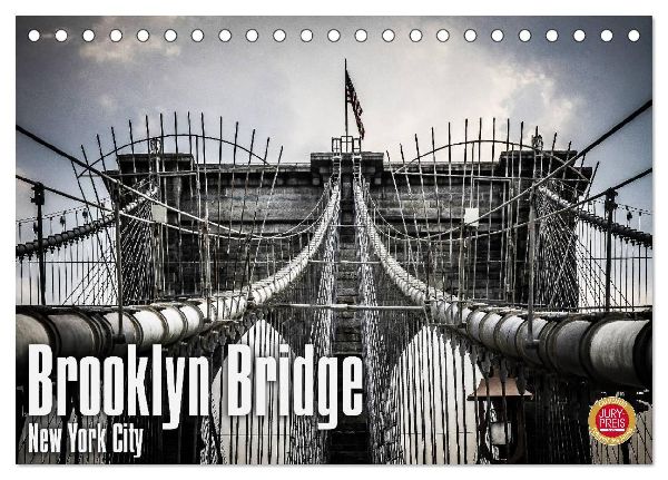 Brooklyn Bridge - New York City (Tischkalender 2026 DIN A5 quer), CALVENDO Monatskalender
