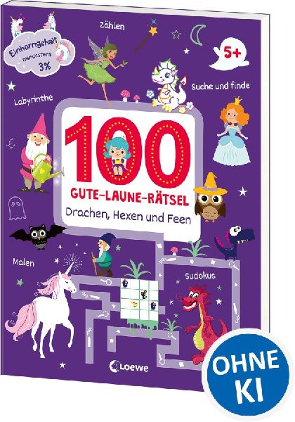 100 Gute-Laune-Rätsel - Drachen, Hexen und Feen