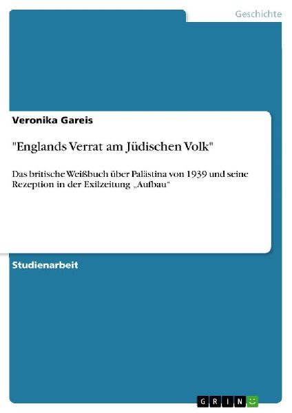 "Englands Verrat am Jüdischen Volk"