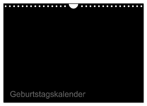 Bastel-Geburtstagskalender schwarz / Geburtstagskalender (Wandkalender 2026 DIN A4 quer), CALVENDO Monatskalender