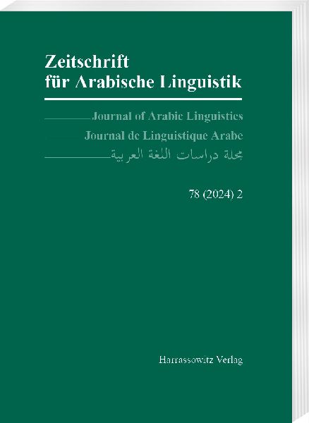 Zeitschrift für Arabische Linguistik 78 (2024) 2