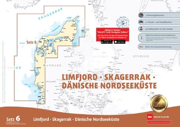 Sportbootkarten Satz 6: Limfjord - Skagerrak - Dänische Nordseeküste (Ausgabe 2026/2027)