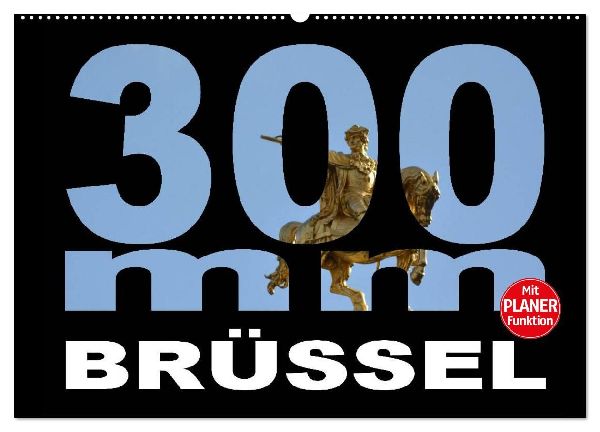 300mm - Brüssel (Wandkalender 2026 DIN A2 quer), CALVENDO Monatskalender