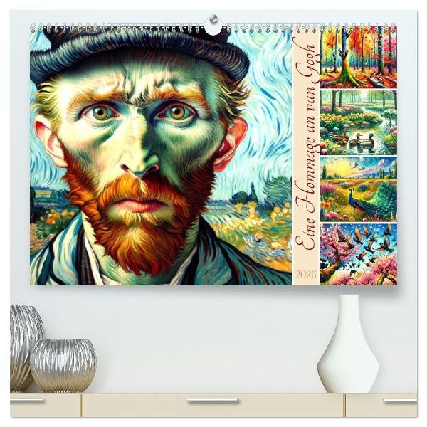 Eine Hommage an van Gogh (hochwertiger Premium Wandkalender 2026 DIN A2 quer), Kunstdruck in Hochglanz