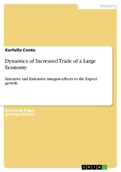 Dynamics of Increased Trade of a Large Economy