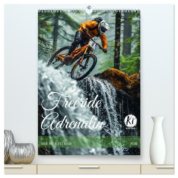 Freeride Adrenalin (hochwertiger Premium Wandkalender 2026 DIN A2 hoch), Kunstdruck in Hochglanz