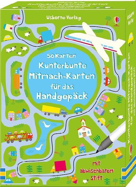 Kunterbunte Mitmach-Karten für das Handgepäck