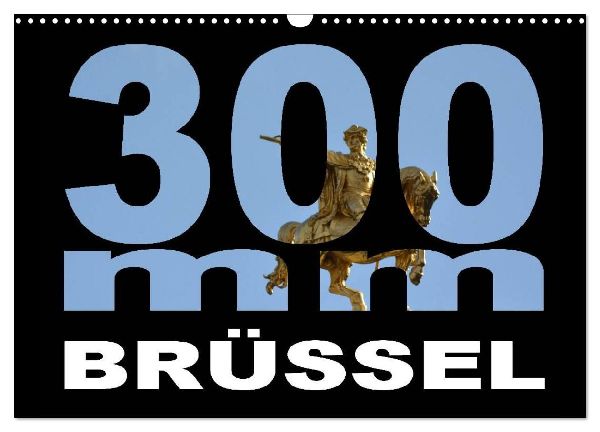 300mm - Brüssel (Wandkalender 2026 DIN A3 quer), CALVENDO Monatskalender