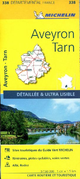Michelin Local Map 338 Aveyron - Tarn