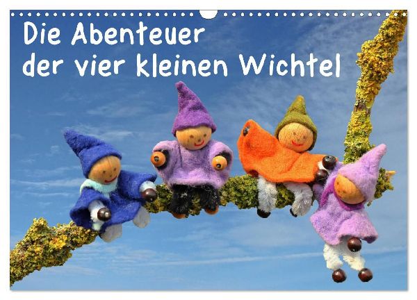 Die Abenteuer der vier kleinen Wichtel (Wandkalender 2026 DIN A3 quer), CALVENDO Monatskalender
