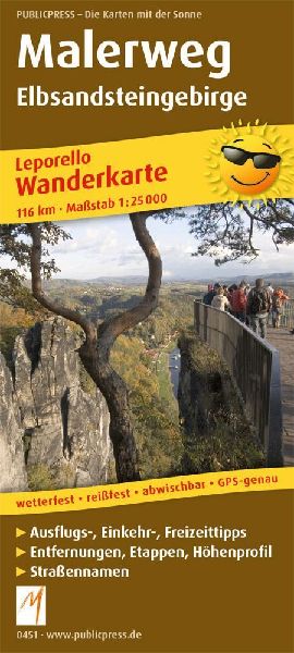 Malerweg Elbsandsteingebirge 1:25 000