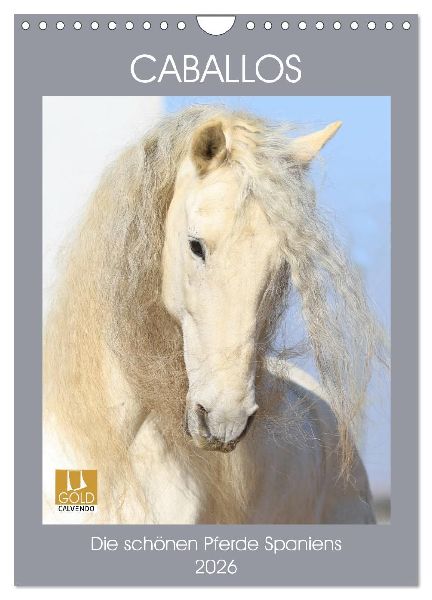 Caballos - Die schönen Pferde Spaniens (Wandkalender 2026 DIN A4 hoch), CALVENDO Monatskalender