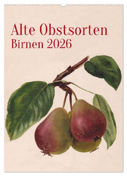 Alte Obstsorten - Birnen 2026 (Wandkalender 2026 DIN A2 hoch), CALVENDO Monatskalender