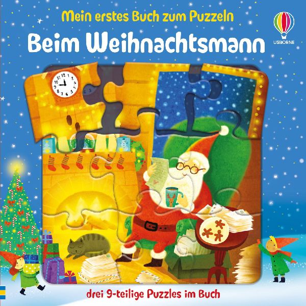Mein erstes Buch zum Puzzeln: Beim Weihnachtsmann