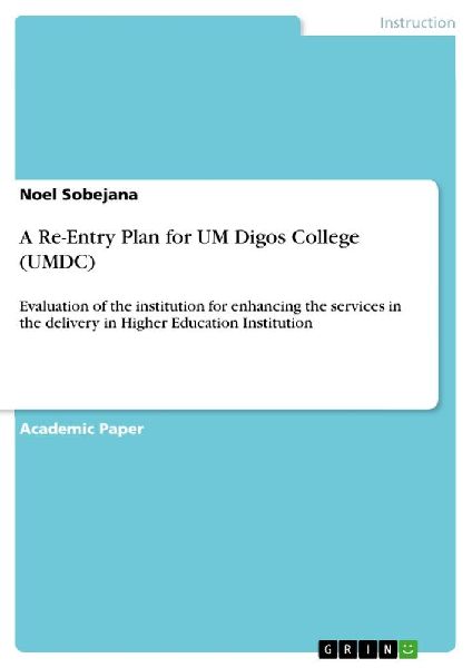 A Re-Entry Plan for UM Digos College (UMDC)
