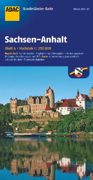 ADAC BundesländerKarte Deutschland Blatt 4 Sachsen-Anhalt 1:250 000