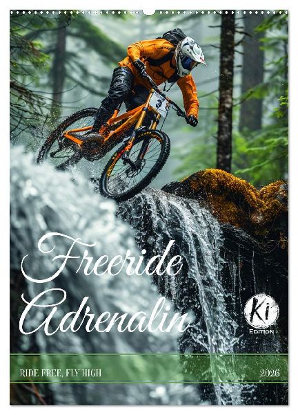 Freeride Adrenalin (Wandkalender 2026 DIN A2 hoch), CALVENDO Monatskalender