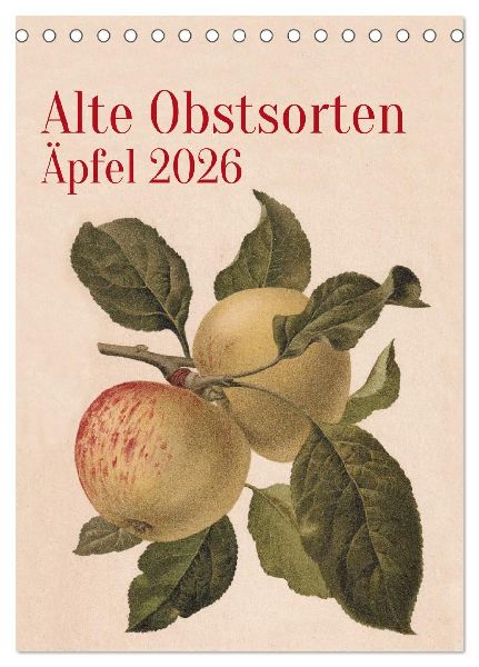 Alte Obstsorten - Äpfel 2026 (Tischkalender 2026 DIN A5 hoch), CALVENDO Monatskalender